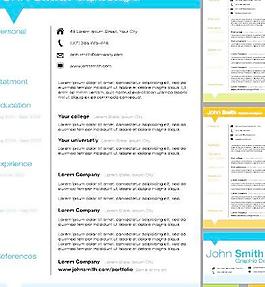 创作简历模板设计矢量素材02