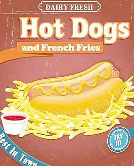 复古旧货快餐海报设计矢量图05