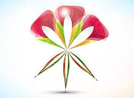 一个漂亮的彩色光环背景矢量素材01矢量