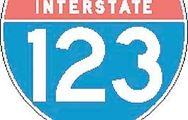 123号州际公路标志牌矢量
