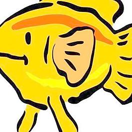 黄色的鱼夹艺术