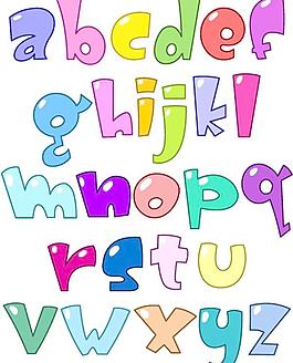 矢量素材可爱的卡通的字母设计02系列矢量素材