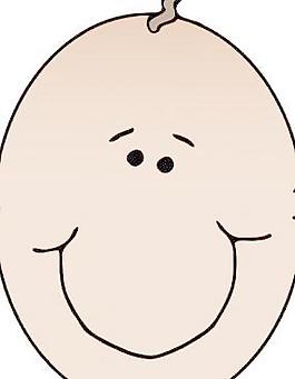 微笑boyface彩色剪贴画