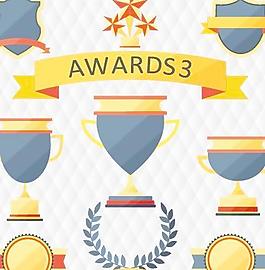 奖牌、奖杯元素矢量集03