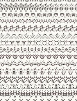 复古风格的边界集向量