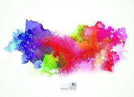 飞溅的水彩渍背景矢量素材02