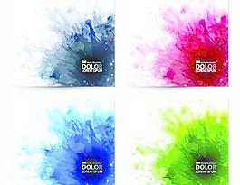 飞溅的水彩渍背景矢量素材03