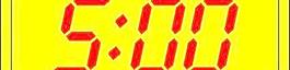 数字钟5:00剪贴画