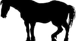 骏马剪影艺术剪辑