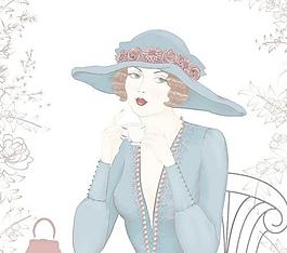 美丽的女人03的设计元素矢量素材