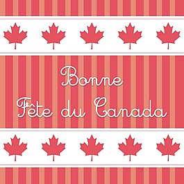 加拿大国庆节快乐卡矢量格式