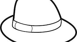 帽子轮廓剪贴画