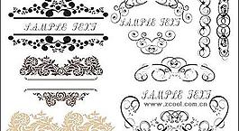 实用的时尚精美花纹花边矢量素材