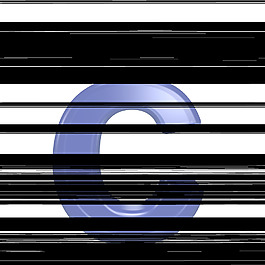 一个小写字母的字符集的蓝色玻璃