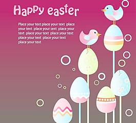 复活节蛋背景05矢量插画