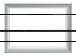 亚银的矩形框孤立在白色背景