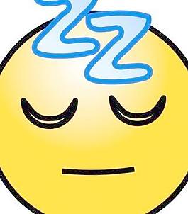 打鼾睡眠ZZ笑脸剪贴画