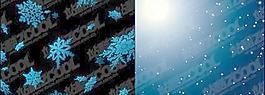 月光下的雪花矢量