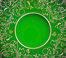 绿色风格的圣诞卡片矢量07