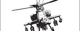 阿帕奇直升机矢量素材