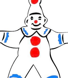 简单的小丑形象剪贴画