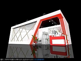 现代时尚展厅3d模型设计