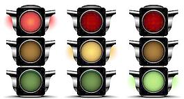 各种各样的交通灯设计矢量图02