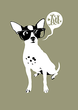 小狗矢量图案图片_小狗矢量图案素材_小狗矢量图案模板免费下载-六图