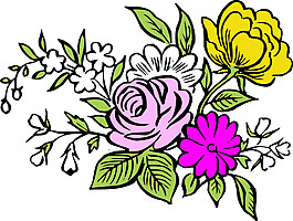 植物图案矢量印花