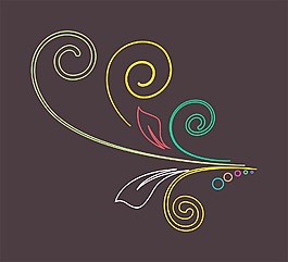 彩色笔画花艺设计