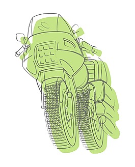 绿色运动自行车图