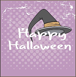 万圣节女巫帽子矢量