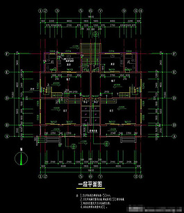 双拼别墅CAD施工图
