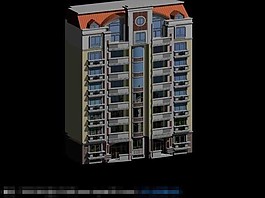 多层住宅建筑模型3d模型