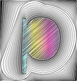 摘要字体矢量插画