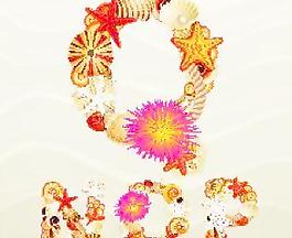 海洋元素字母矢量集01