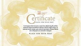 矢量温柔的证书模板集04