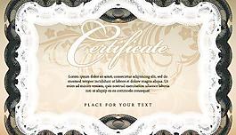 矢量温柔的证书模板集03