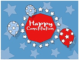 背景宪法日矢量插画