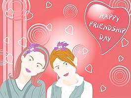 美丽的插图两女friend_2