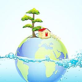 生态元素背景矢量素材02