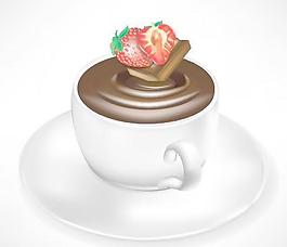 咖啡和热巧克力矢量元素套杯04