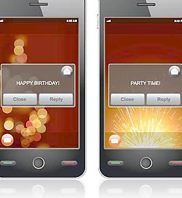 不同的智能手机设计元素矢量图01