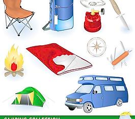 组活动的娱乐元素矢量01