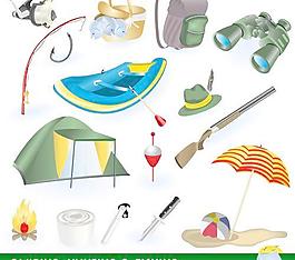 组活动的娱乐元素矢量03