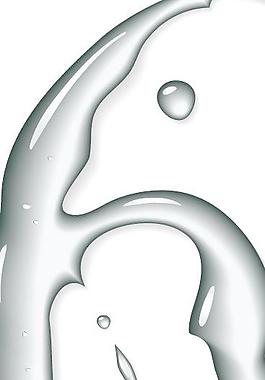 组数字水设计元素矢量图02