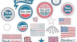 总统选举矢量贴矢量