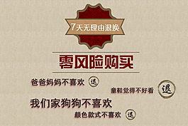 宝贝详情页7天无理由退货售后保障售后信息