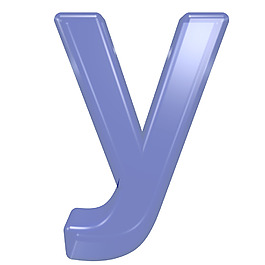 一个小写字母的字符集的蓝色玻璃