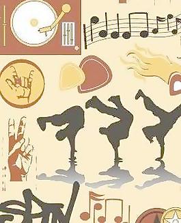 音乐 街舞 音符 动感 laft矢量素材 下载